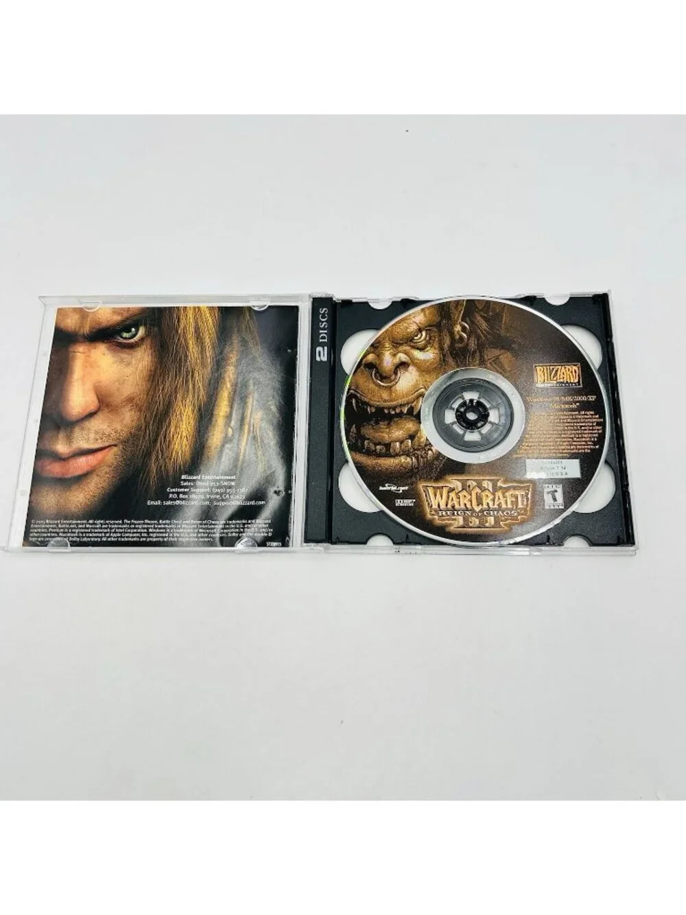 WarCraft III Battle Chest (PC, 2003) - Game W/ Key 2-Discs